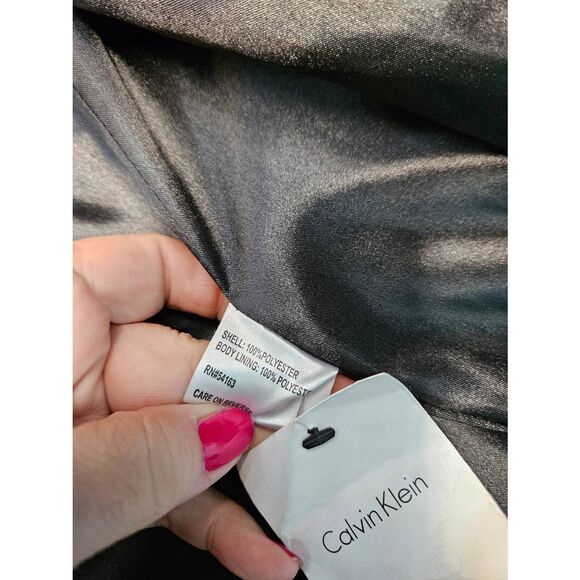 Calvin Klein Black Jacket Womens Size XL Spring Fall Raincoat - Picture 10 of 12